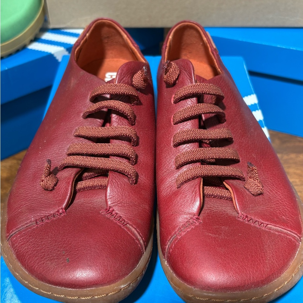 Camper Red Leather Sneakers
